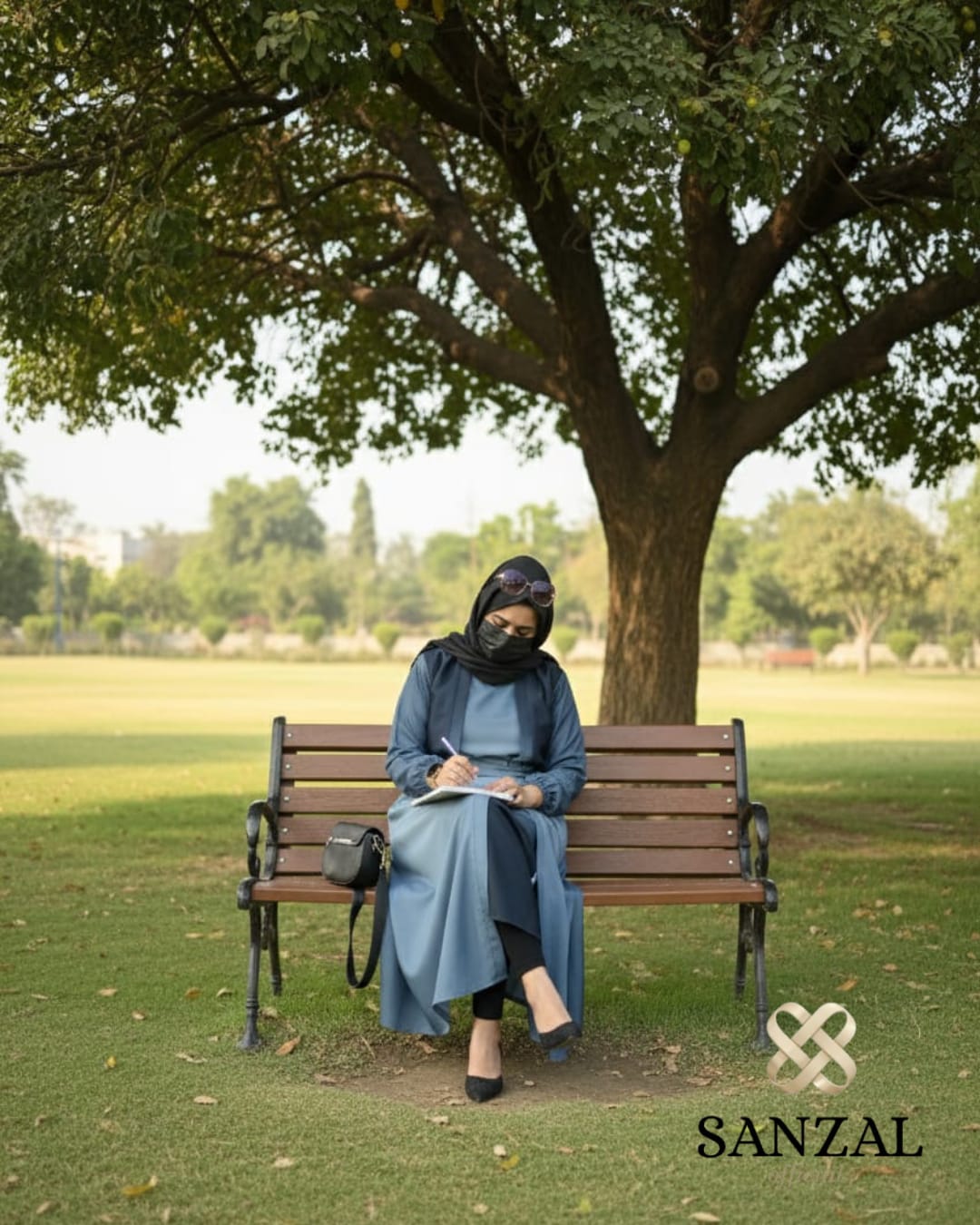 Tie-and-Dye Front-Open Turkish Abaya A004