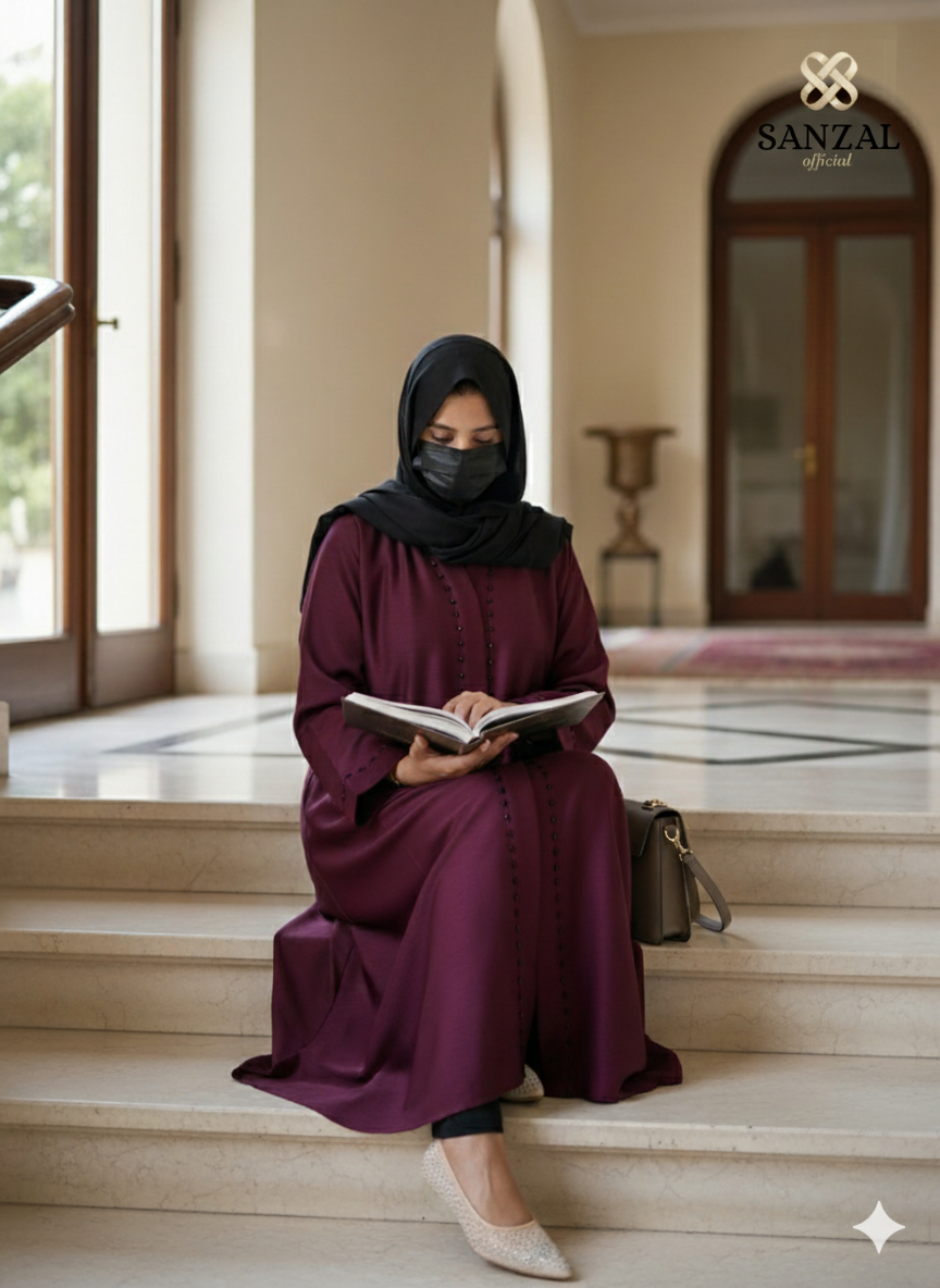 Zoom Crinkle Abaya A001