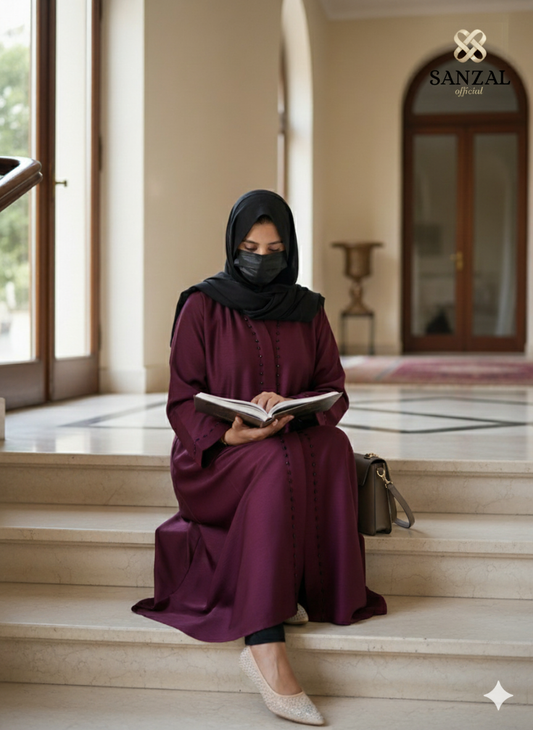 Zoom Crinkle Abaya A001