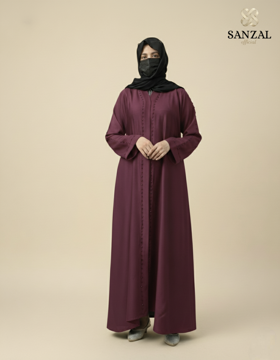 Zoom Crinkle Abaya A001