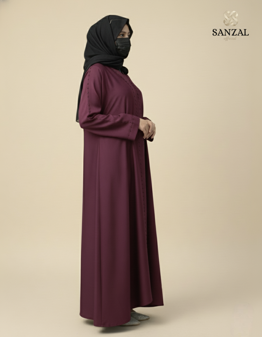 Zoom Crinkle Abaya A001