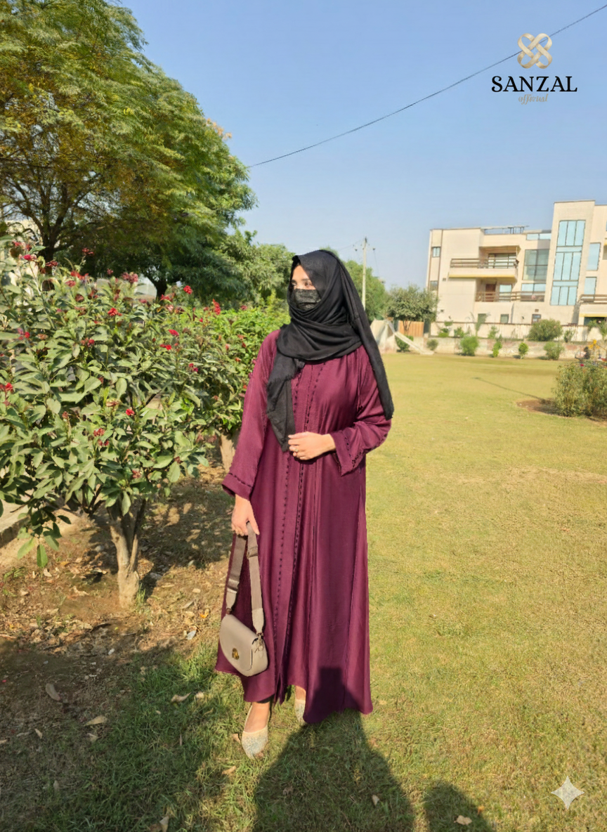 Zoom Crinkle Abaya A001