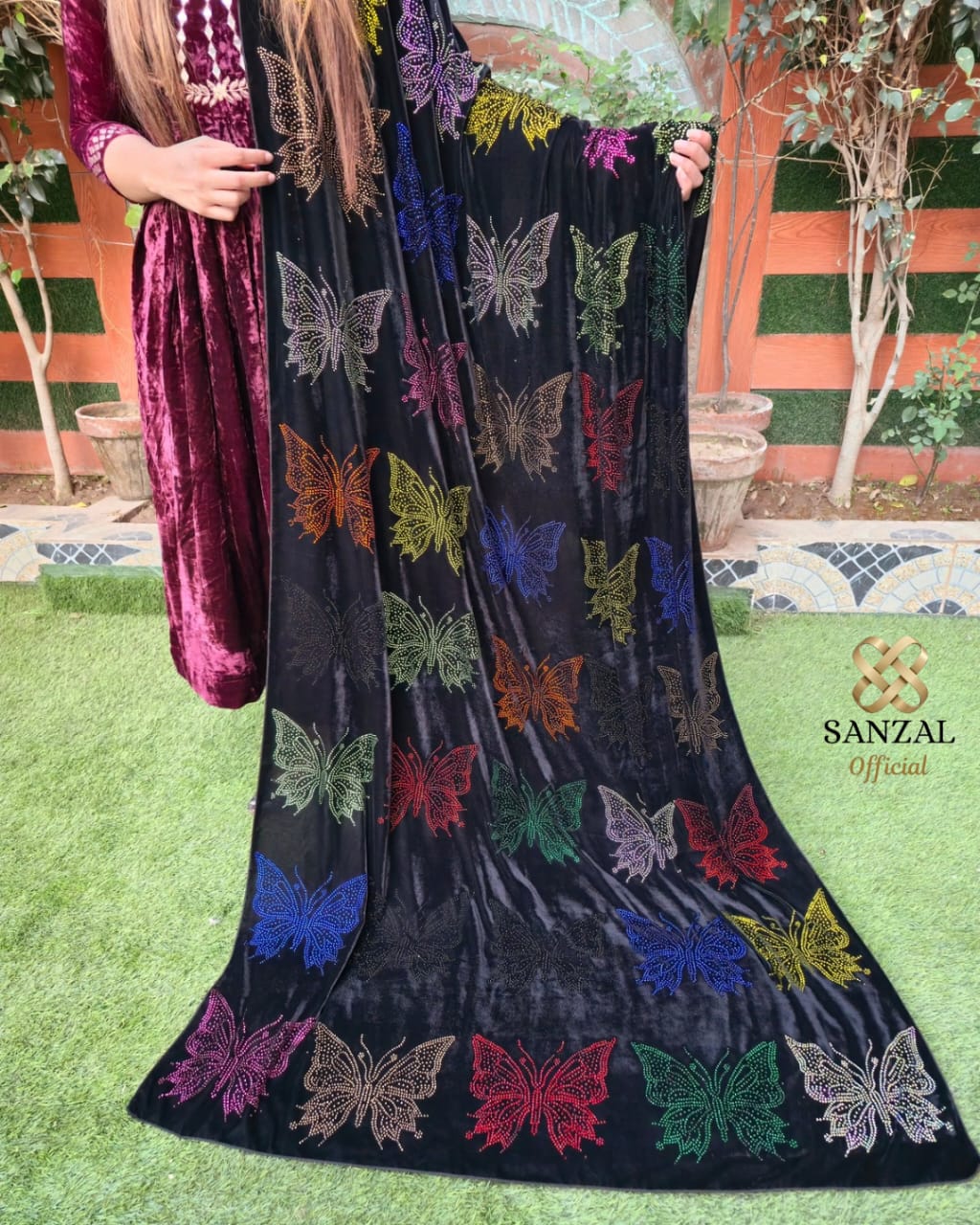 Premium Micro Velvet Shawl VS0017