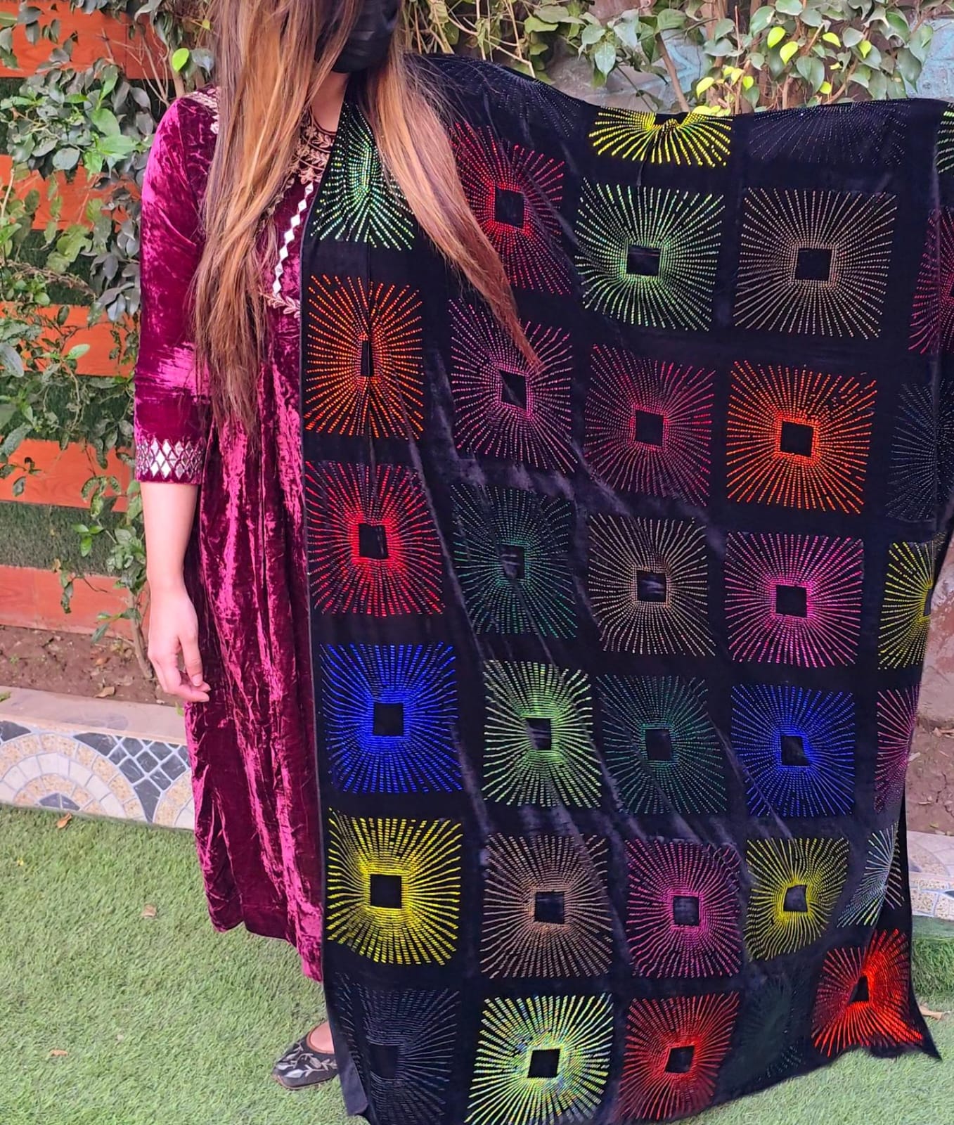 Premium Micro Velvet Shawl VS0016