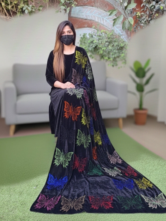 Premium Micro Velvet Shawl VS0017