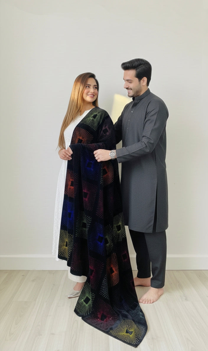 Premium Micro Velvet Shawl VS0016