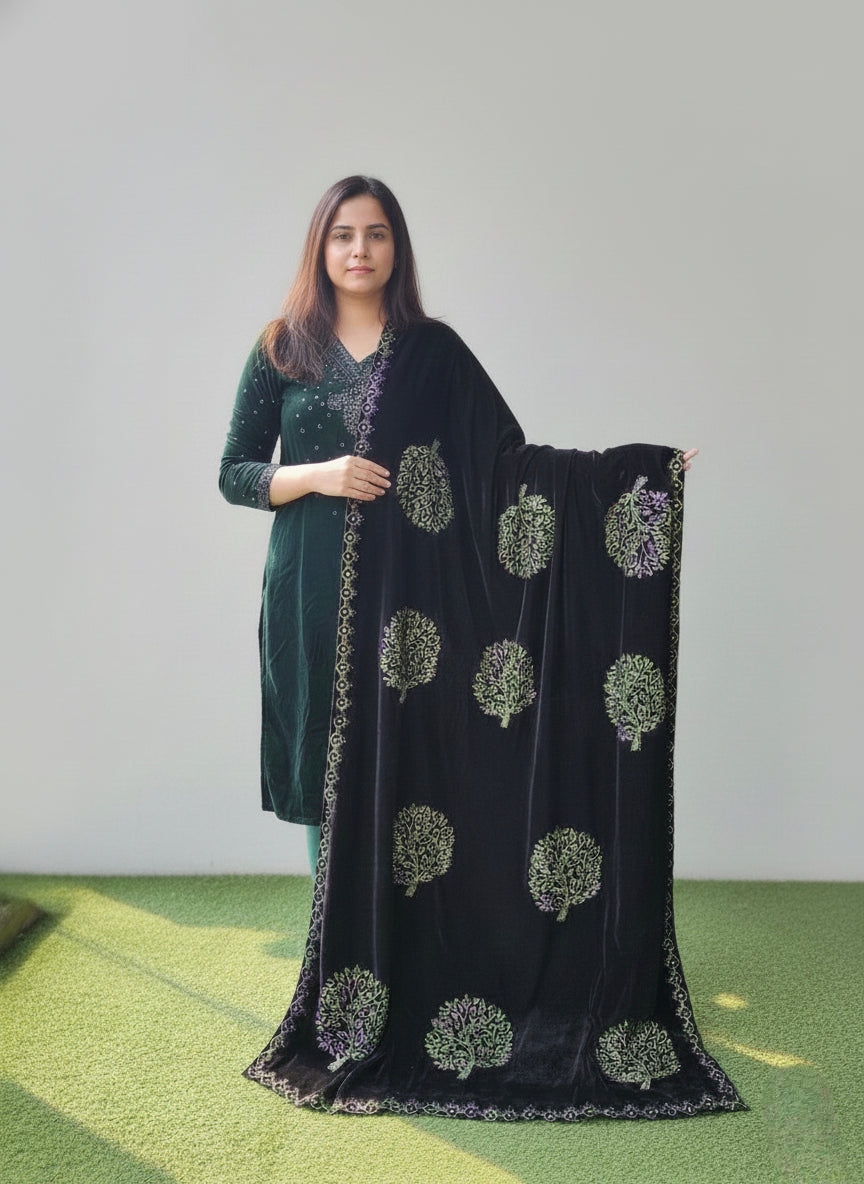 Premium Micro Velvet  Shawl VS0018