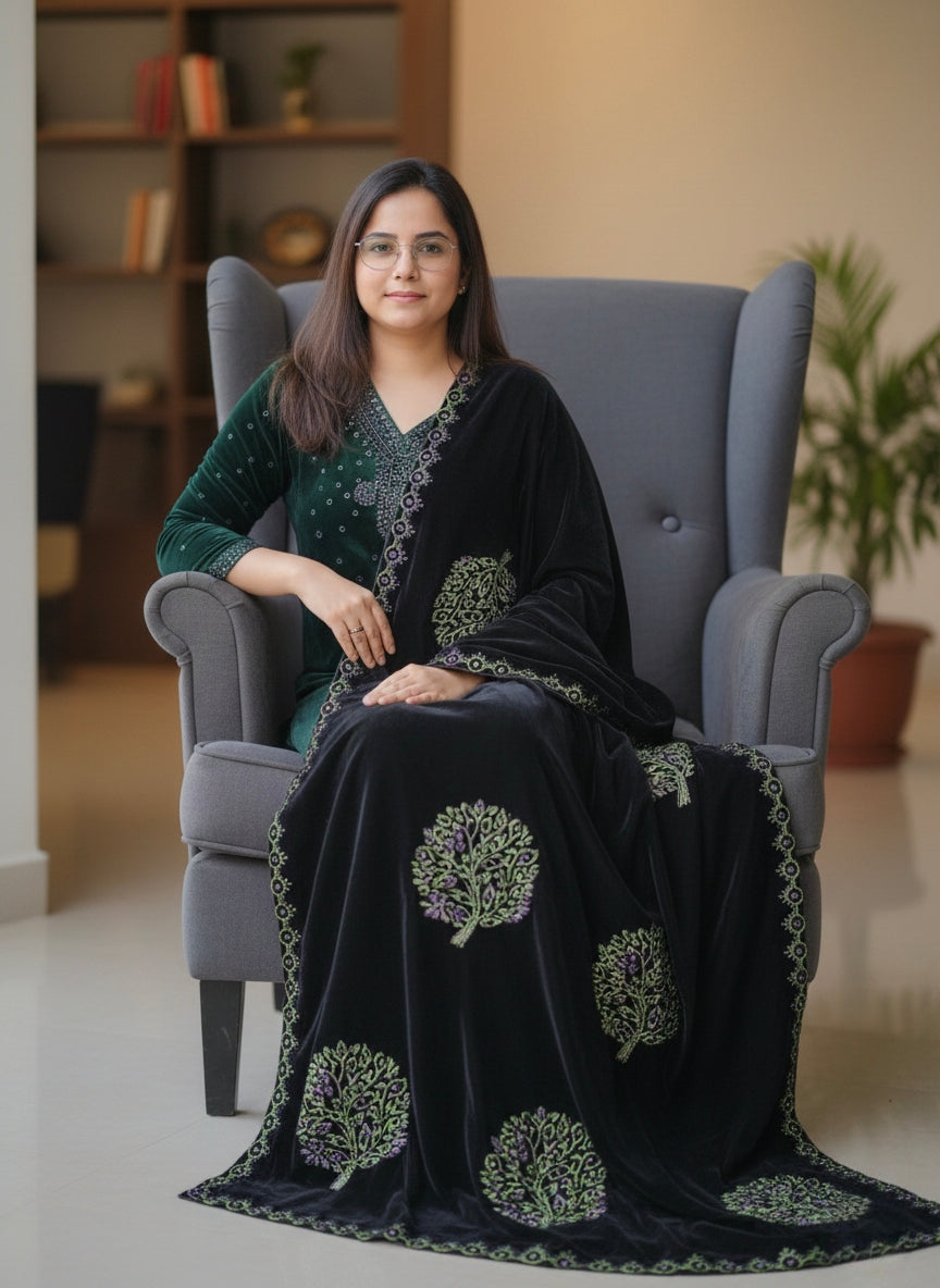 Premium Micro Velvet  Shawl VS0018