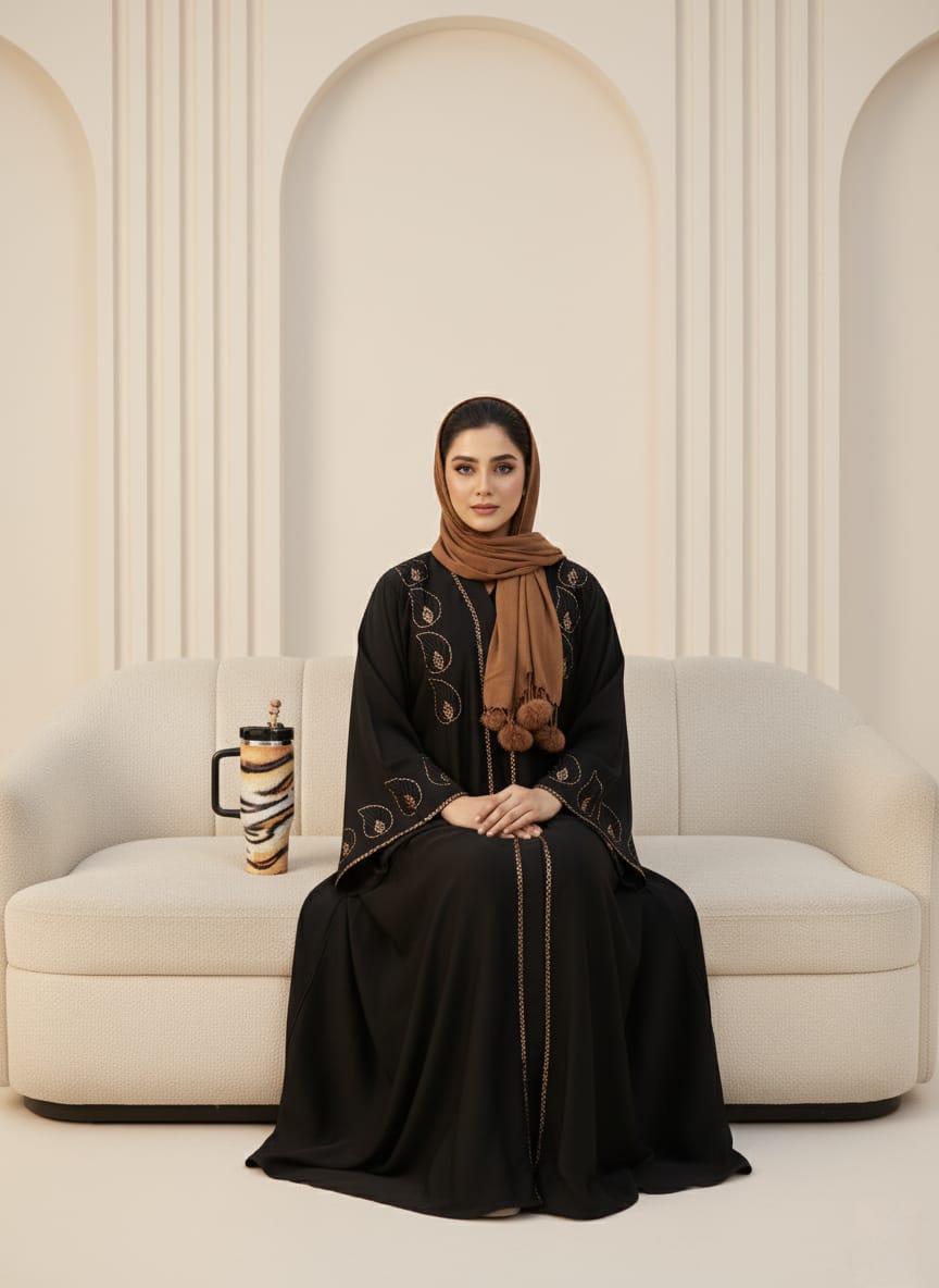 Black Abaya A007