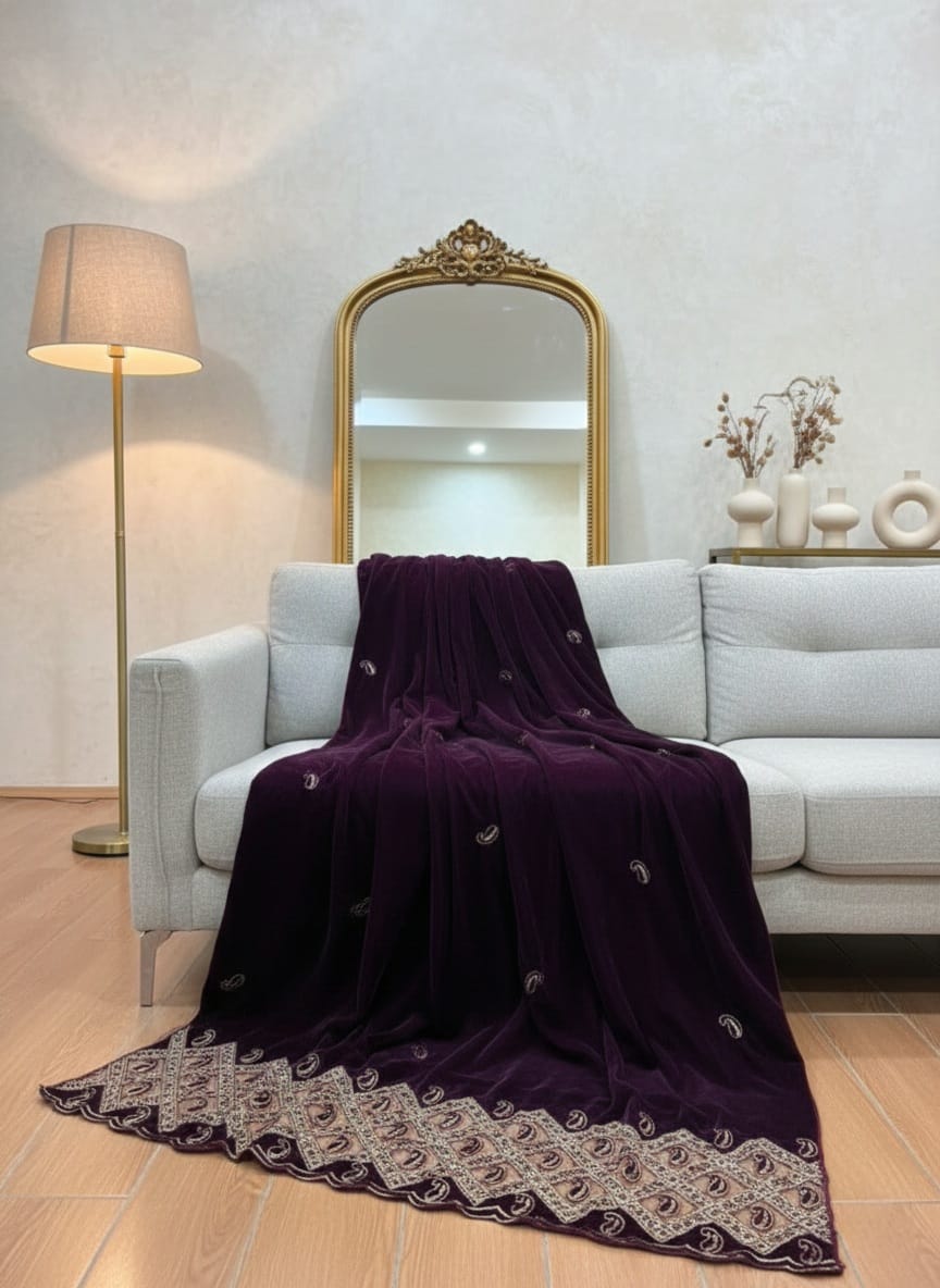 Premium Velvet Shawl VS0012