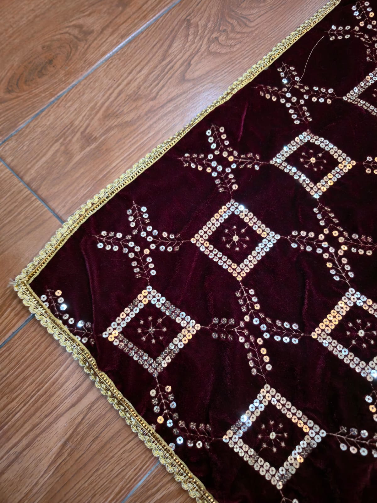 Sequins Velvet Shawl VS008